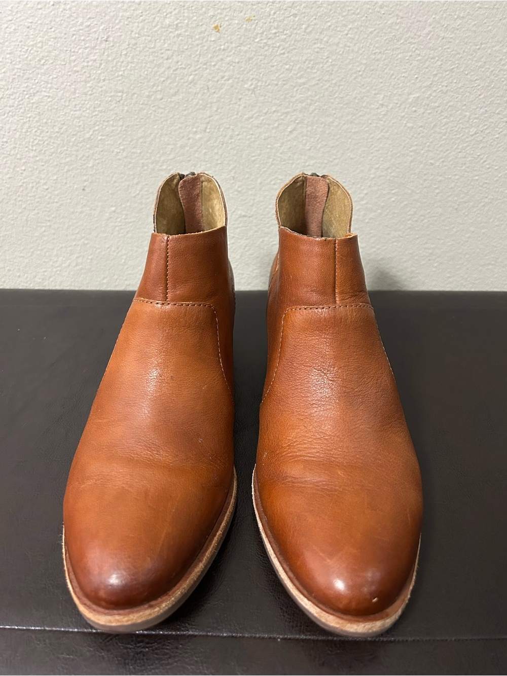 Kork-Ease Rubi Rum Tan Cognac - size 8.5M Women’s Leather Boot Heel Back zipper - Picture 4 of 10